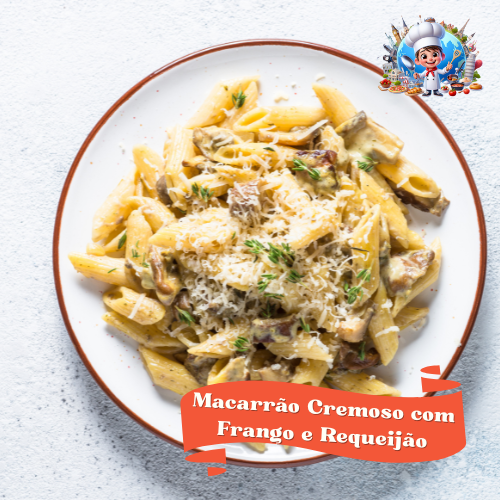 Macarrão Cremoso com Frango e Requeijão