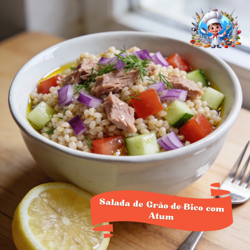 Salada de Grão-de-Bico com Atum