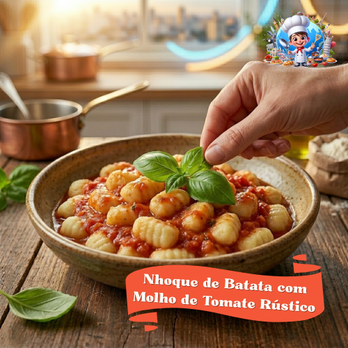Nhoque de Batata com Molho de Tomate Rústico